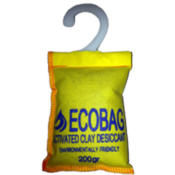 เครื่องดูดความชื้น EcoBag 200 กรัม สำหรับคอนเทนเนอร์ขนส่ง ดินดูดความชื้น ผ้าไม่ทอ มีตะขอ ใช้งานง่าย มีประโยชน์ต่อสิ่งแวดล้อม