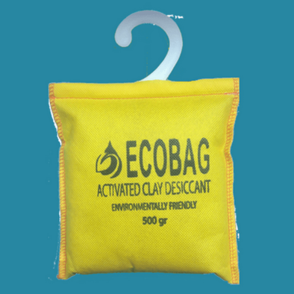 EcoBag ดินดูดความชื้น ตัวดูดซับความชื้น 500 กรัม ผ้าไม่ทอ มีตะขอ 24 ชิ้น - Activated Clay