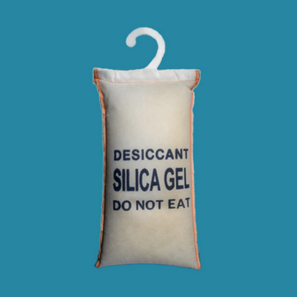 ซิลิก้าเจล สีขาว 2000 กรัม ผ้าไม่ทอ มีตะขอ 6 ชิ้น - Silica Gel