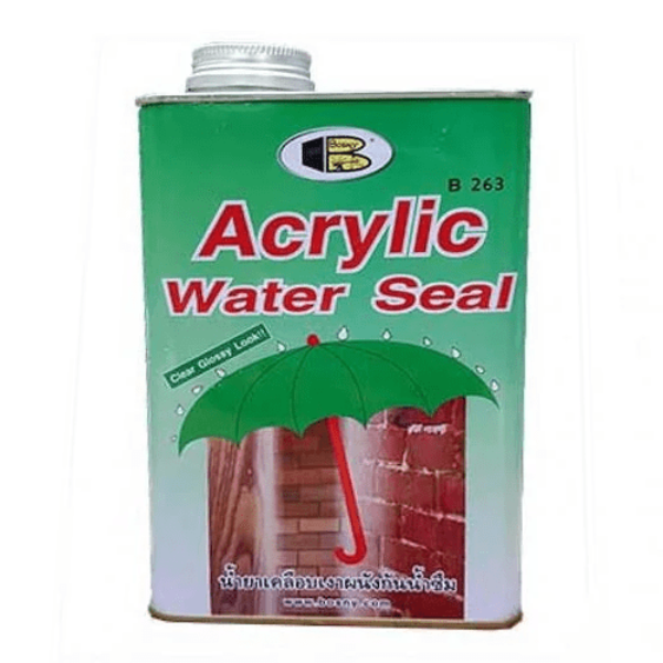 สีกันน้ำ Acrylic Water Seal by Bosny รุ่น B263 ชนิดใสเงา(ขนาด 3.78 ลิตร) สีทากันหลังคารั่ว+ผนัง+อิฐ